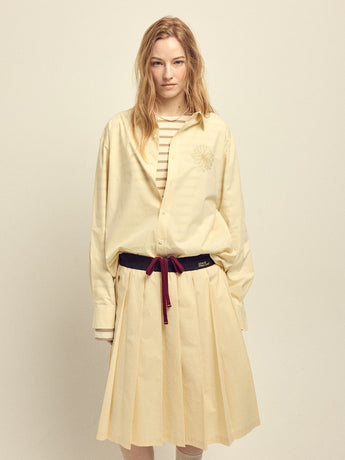 COTTON POPLIN SHIRT_BUTTER BEIGE