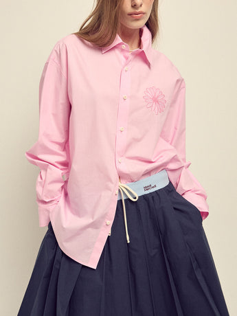 COTTON POPLIN SHIRT_PINK PINK