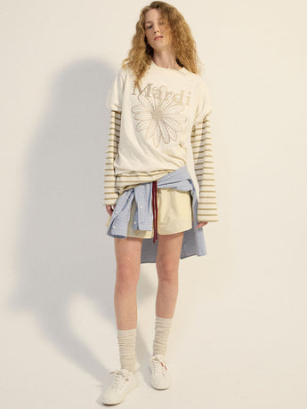 COTTON SHORTS CONTRAST WAISTBAND_BUTTER