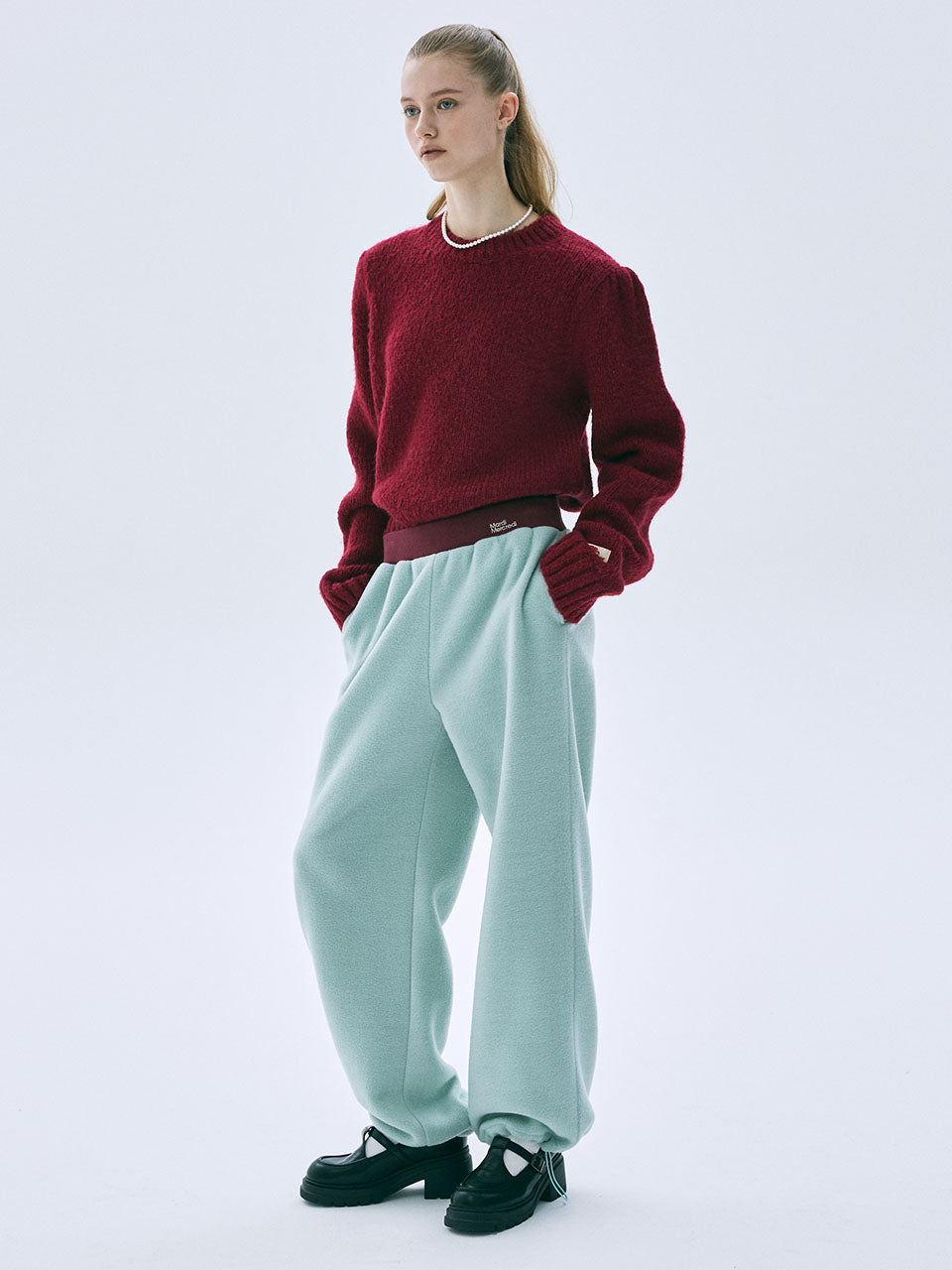FLEECE JOGGER PANTS_MINT
