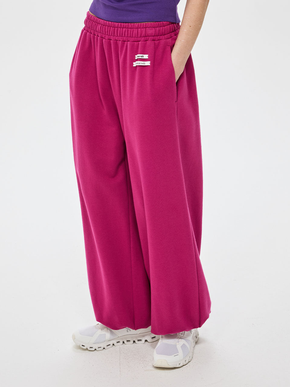 JOGGER PANTS DOUBLE LABEL_PINK