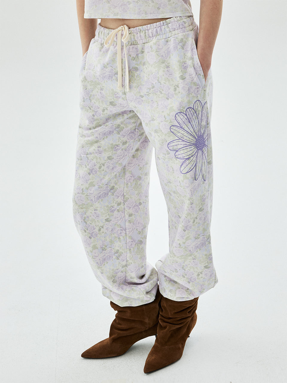 JOGGER PANTS FLEUR FLOWER_PURPLE LILAC