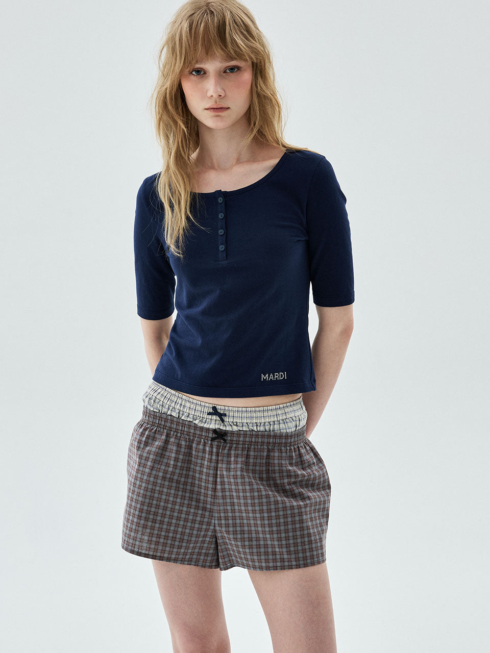 LAYERED SHORTS 2-PACK_BROWN BEIGE