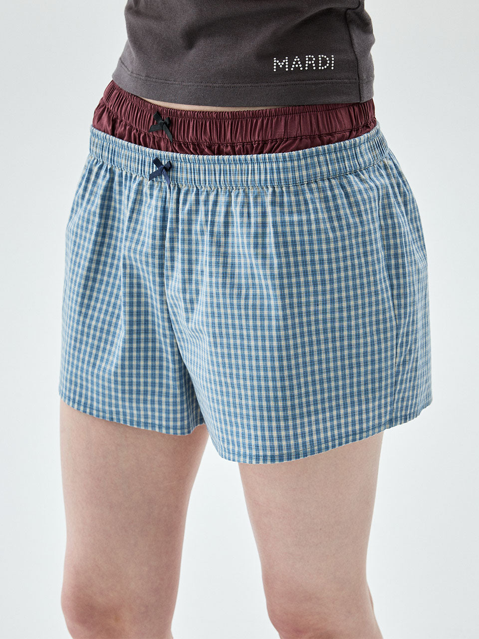 LAYERED SHORTS 2-PACK_BURGUNDY BLUE