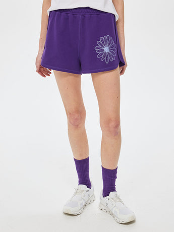 MINI SWEAT SHORTS FLOWER_PURPLE LILAC