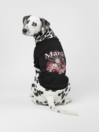 PET SWEATSHIRT FLOWERMARDI JARDIN_BLACK PALEPINK