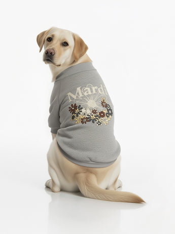 PET SWEATSHIRT FLOWERMARDI JARDIN_GREY IVORY