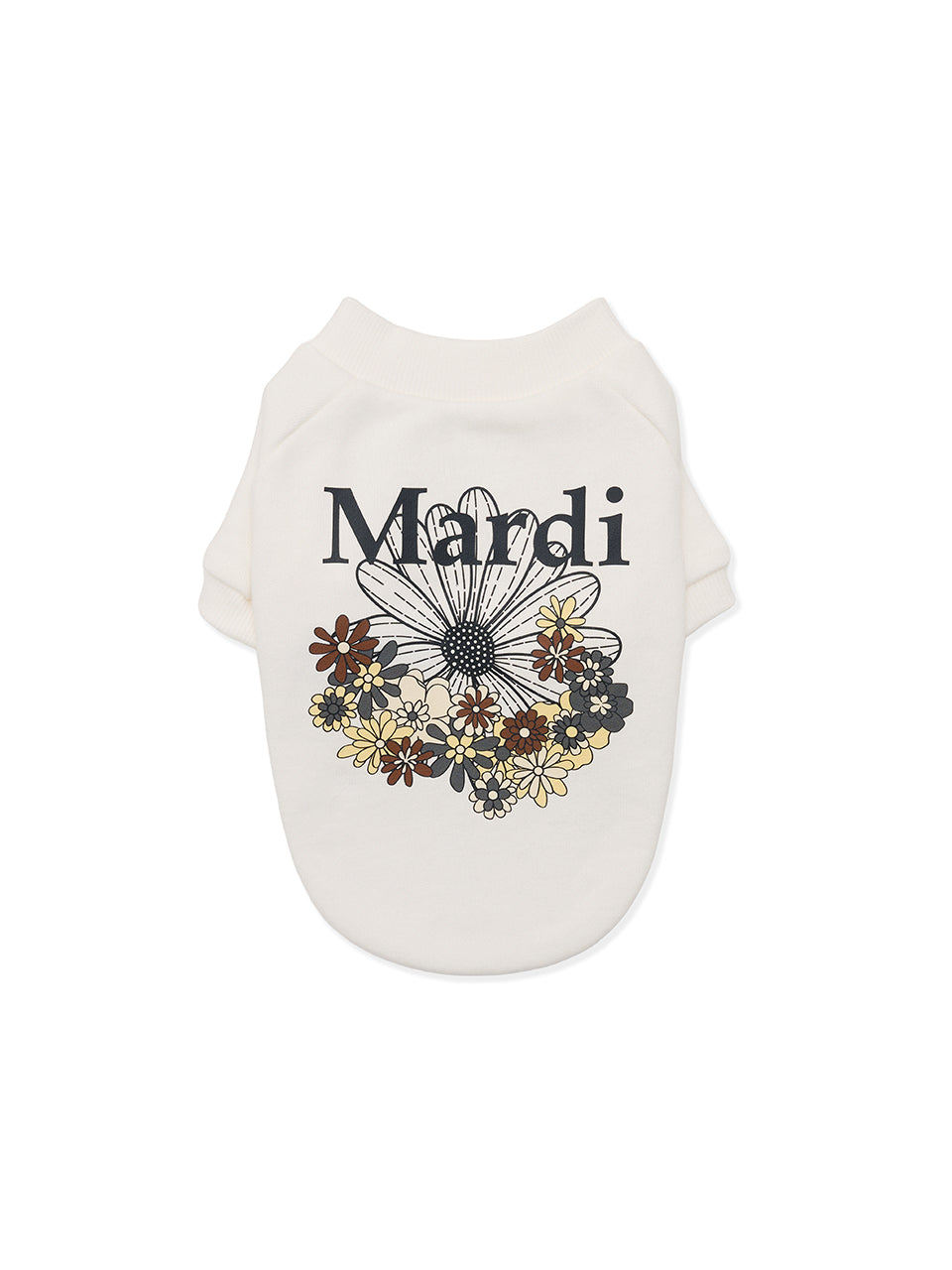 PET SWEATSHIRT FLOWERMARDI JARDIN_WHITE BLACK