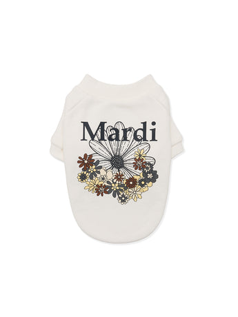 PET SWEATSHIRT FLOWERMARDI JARDIN_WHITE BLACK