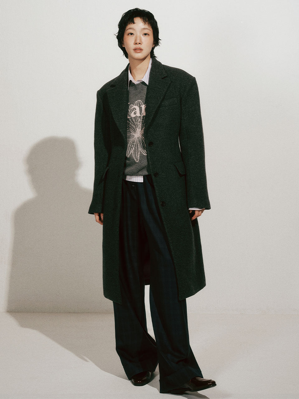 PURE WOOL HOURGLASS COAT_CHARCOAL