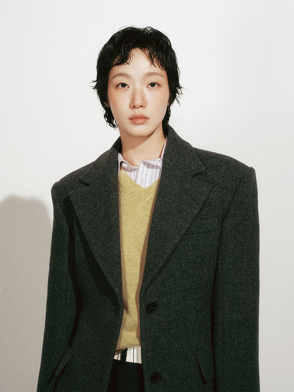 PURE WOOL HOURGLASS JACKET_CHARCOAL