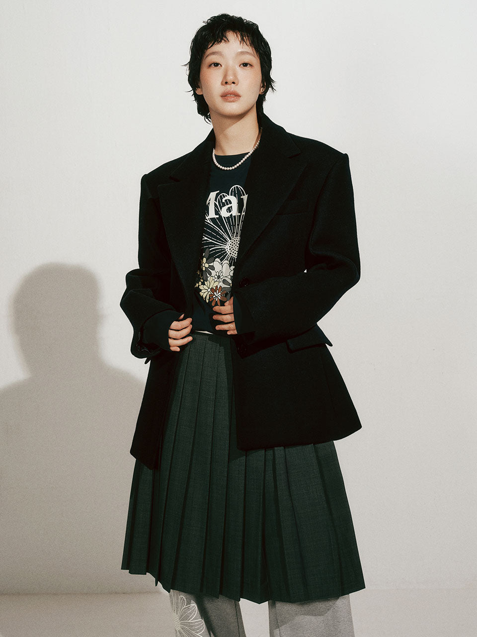 PURE WOOL HOURGLASS JACKET_NAVY