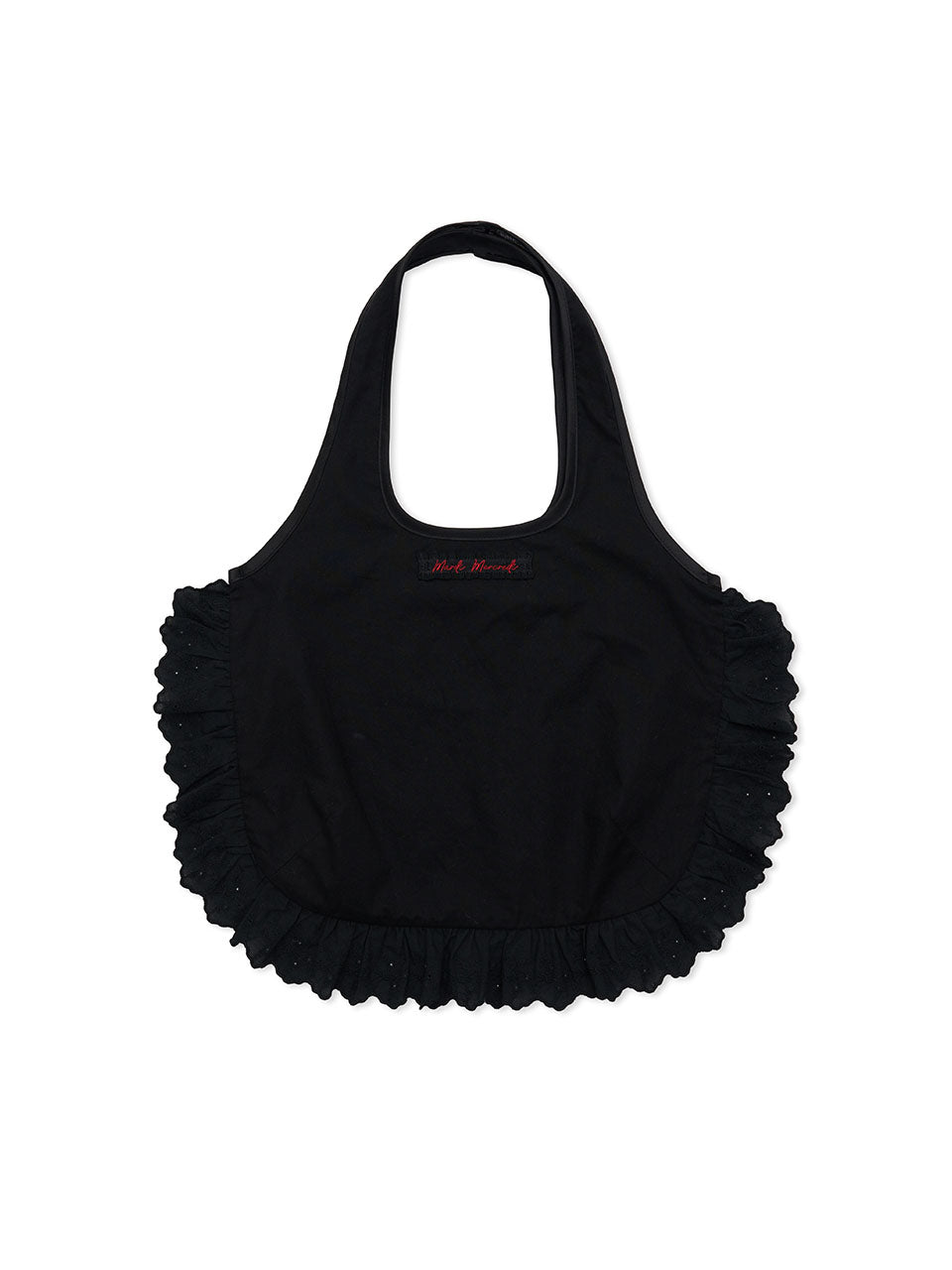 SHEER COTTON BAG FRILL_BLACK