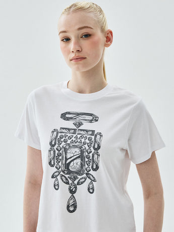 SLIM TSHIRT BIJOU_WHITE GREY