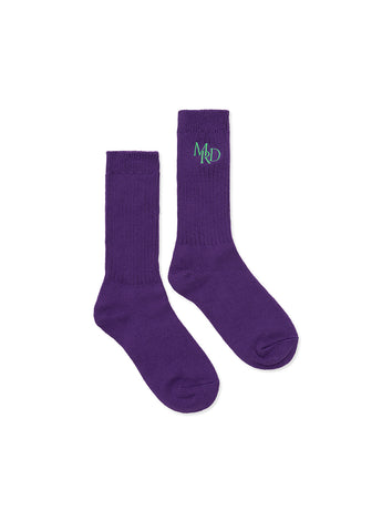 SOCKS MRD LOGO_PURPLE GREEN