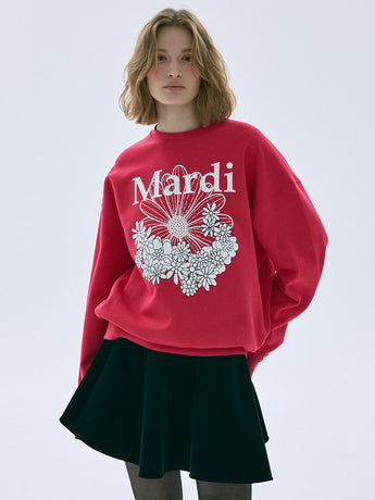 SWEATSHIRT FLOWERMARDI JARDIN_RED WHITE