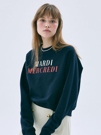 SWEATSHIRT RAGLAN LA TYPO FRANCAISE_NAVY