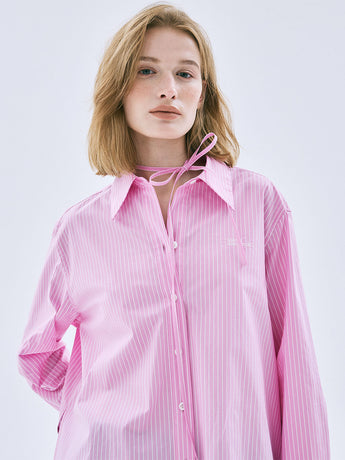 TIE SHIRT STRIPE_PINK