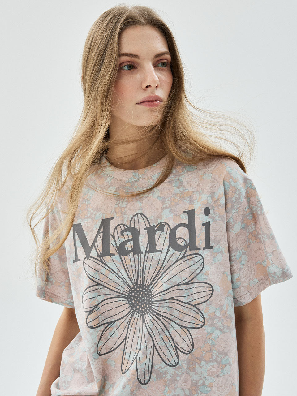 TSHIRT FLEUR FLOWERMARDI_INDIPINK ROSYBROWN