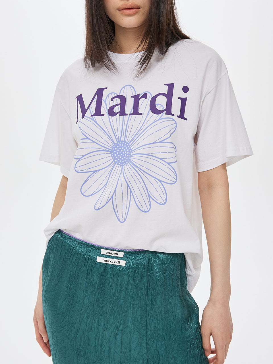 TSHIRT FLOWERMARDI DUO_WHITE PURPLE