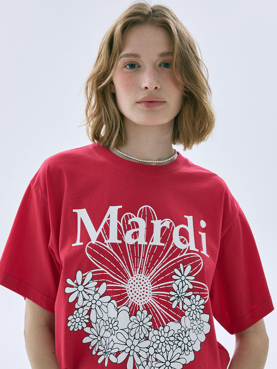 TSHIRT FLOWERMARDI JARDIN_RED WHITE