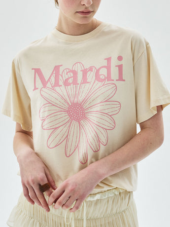 TSHIRT FLOWERMARDI_BUTTER INDIPINK