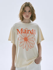 TSHIRT FLOWERMARDI_BUTTER ORANGE