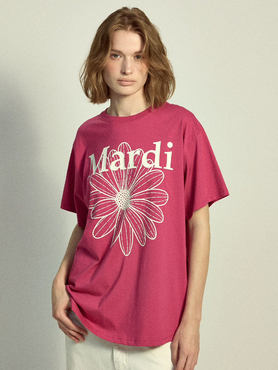 TSHIRT FLOWERMARDI_PINK IVORY