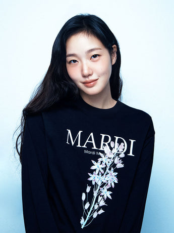 TSHIRT LONG SLEEVE LILIES 01_BLACK