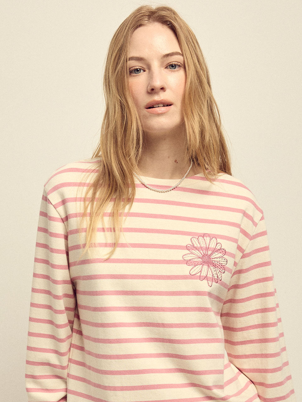 TSHIRT LONG SLEEVE STRIPE_PINK PINK