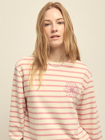 TSHIRT LONG SLEEVE STRIPE_PINK PINK