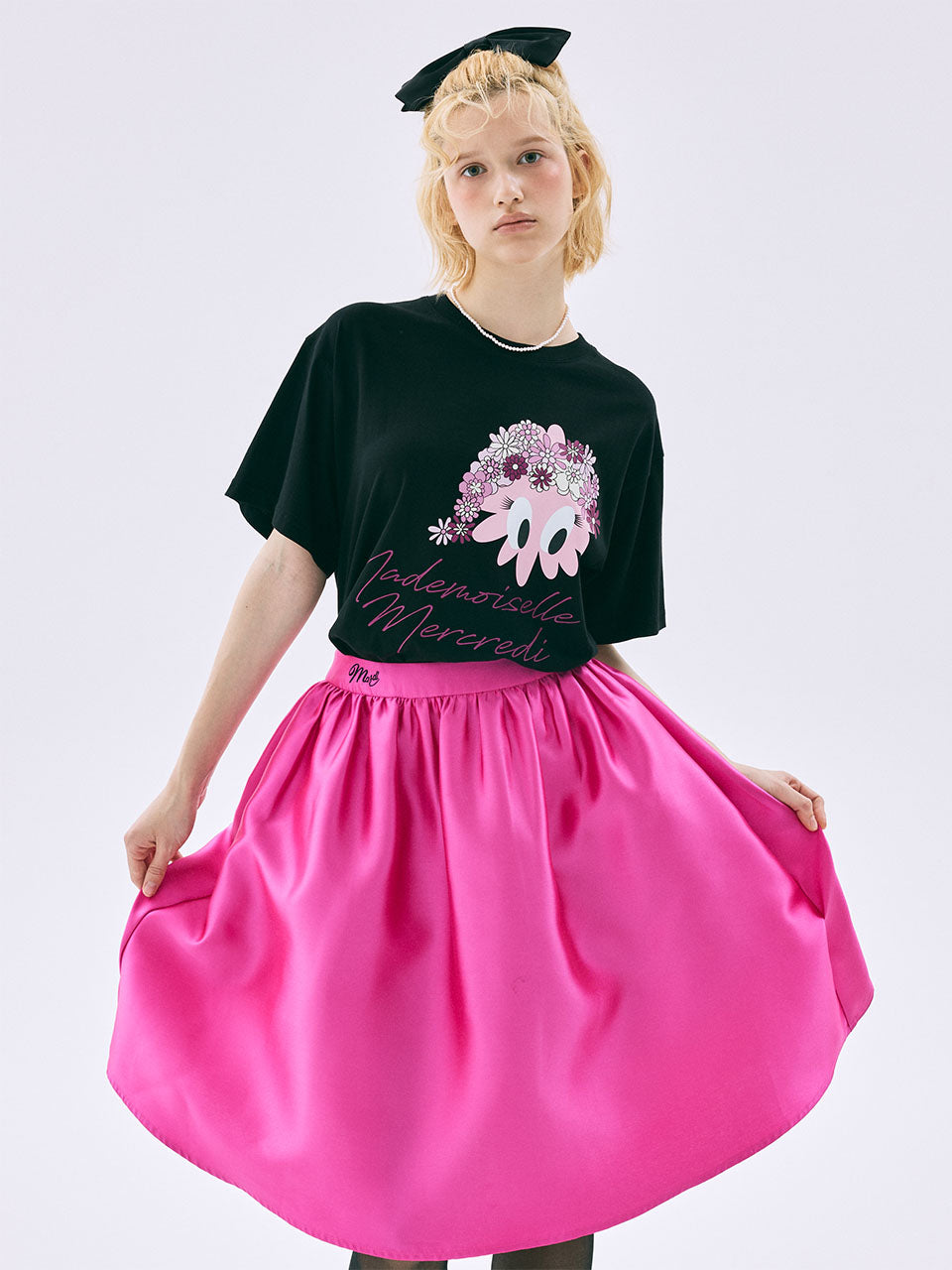 TSHIRT MADEMOISELLE WITH LOGO_BLACK