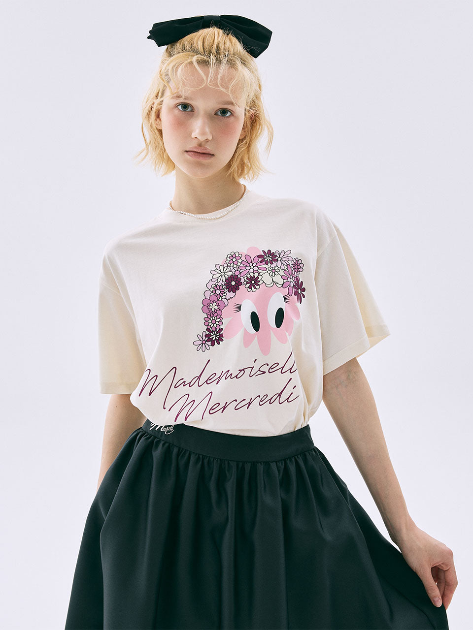 TSHIRT MADEMOISELLE WITH LOGO_CREAM
