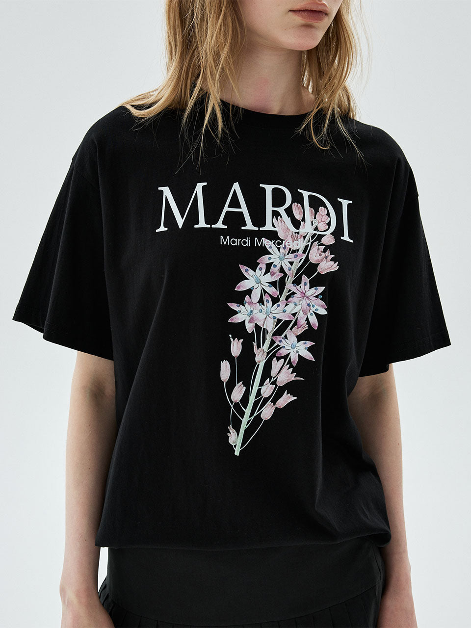 TSHIRT LILIES 01_BLACK