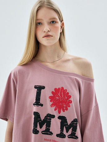 TSHIRT OFF SHOULDER CRACKED IFMM_VINTAGEPINK