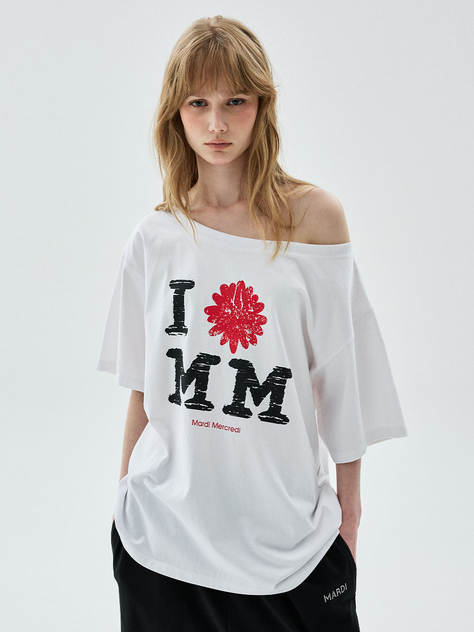 TSHIRT OFF SHOULDER CRACKED IFMM_WHITE