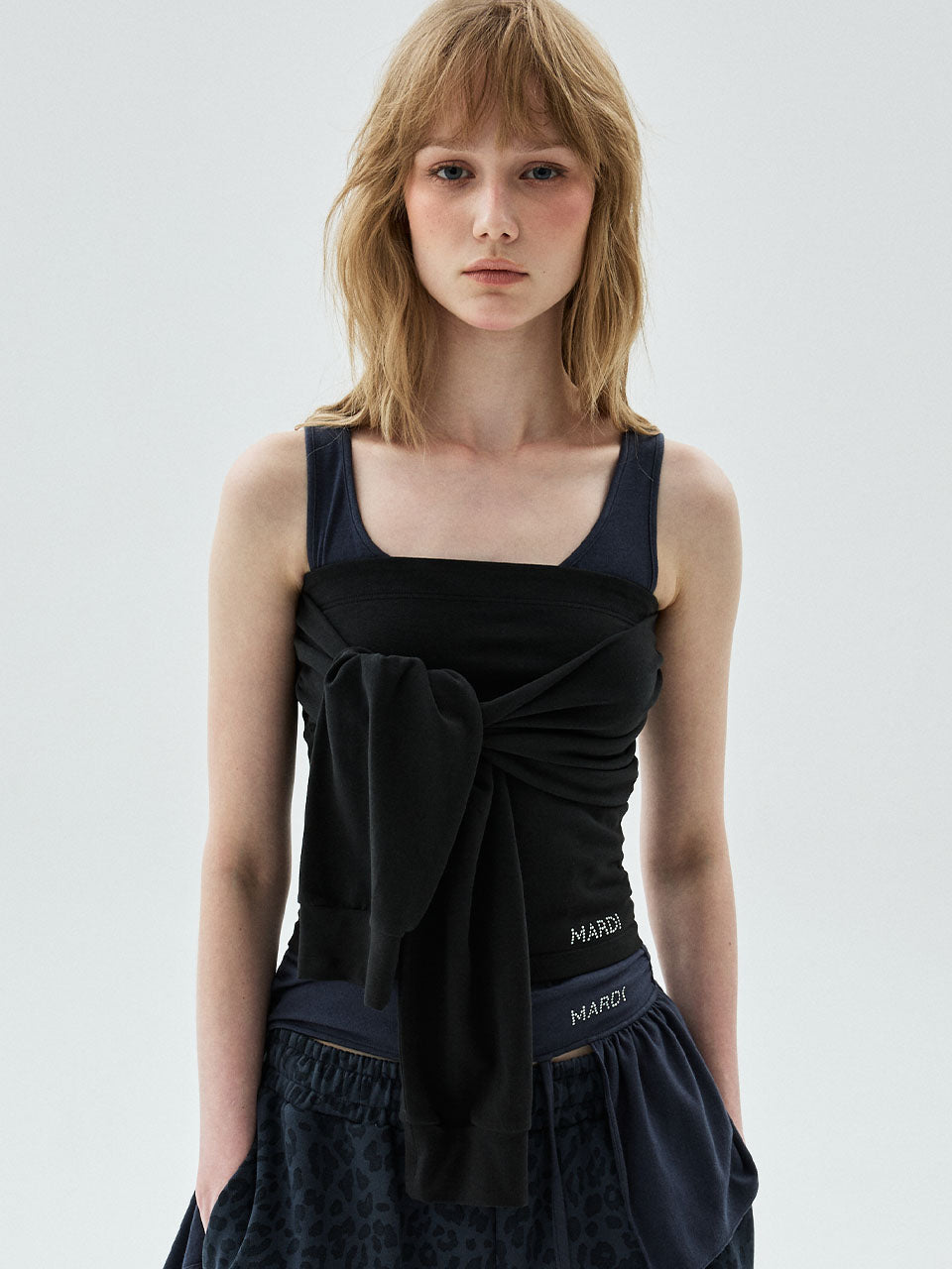 TUBE TOP TIE DETAIL 2WAY_BLACK