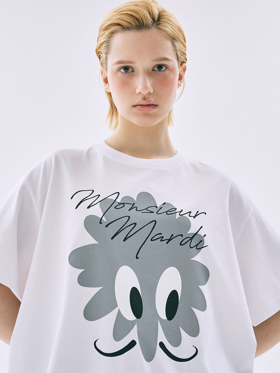 UNISEX TSHIRT MONSIEUR_WHITE