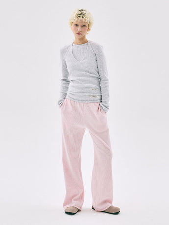 WAFFLE PANTS ESSENTIAL_PINK