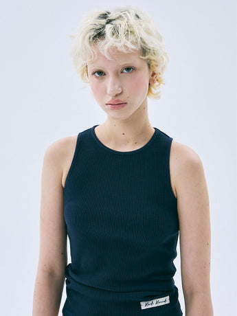 WAFFLE BASIC TANK_NAVY