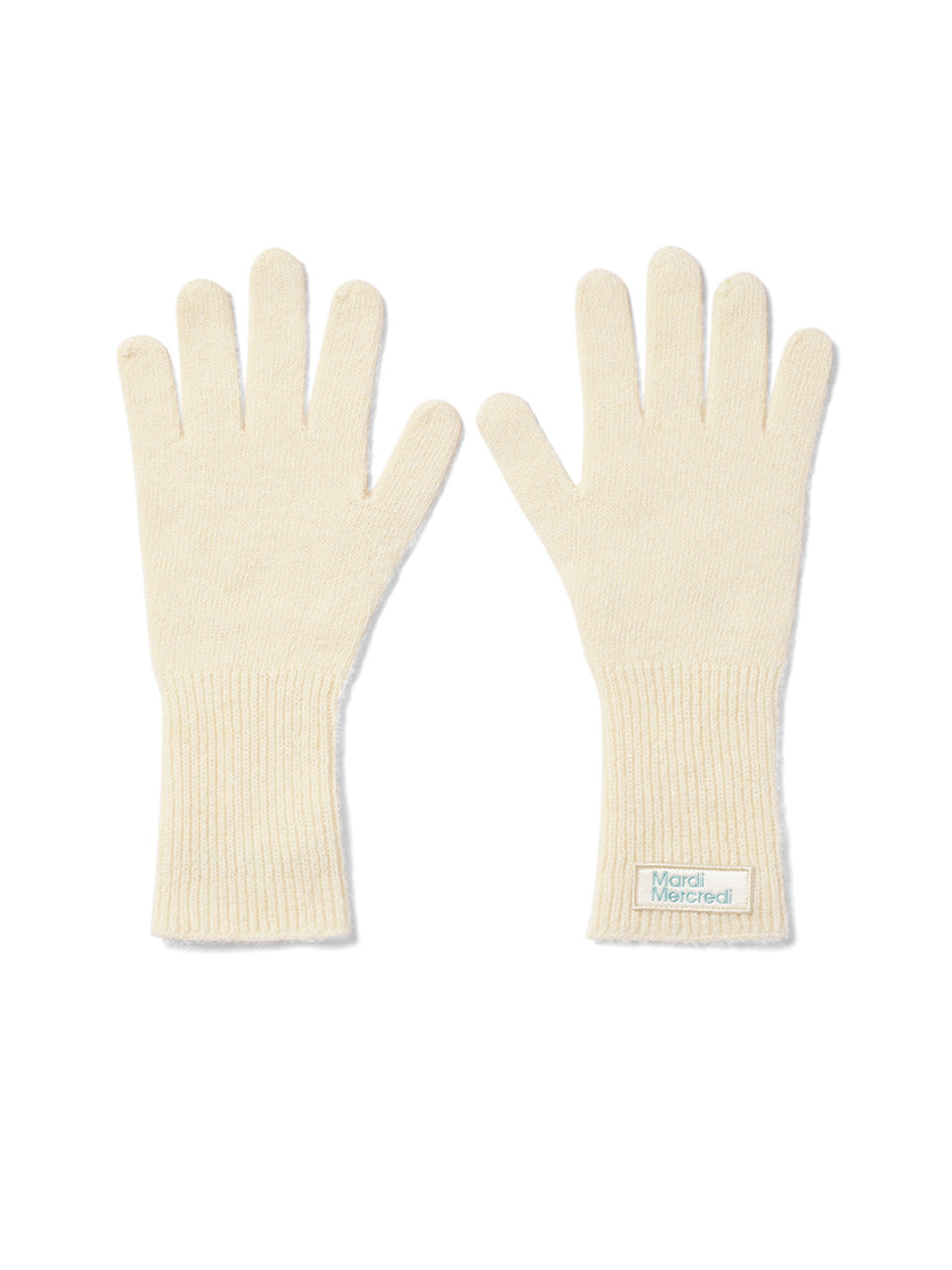 WOOL GLOVE SQUARE LOGO_IVORY