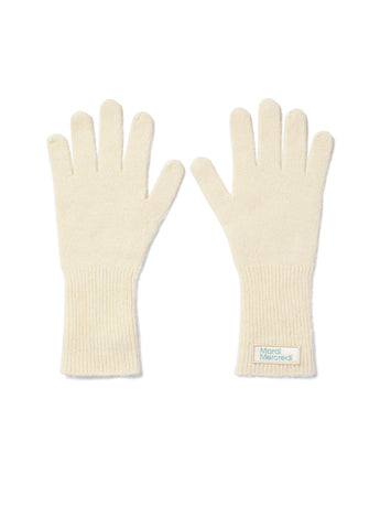 WOOL GLOVE SQUARE LOGO_IVORY