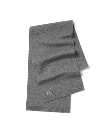 WOOL MUFFLER SQUARE LOGO_GREY