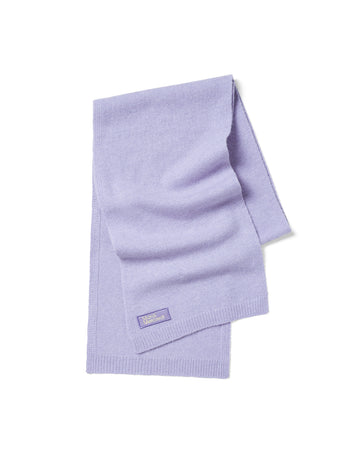 WOOL MUFFLER SQUARE LOGO_LILAC
