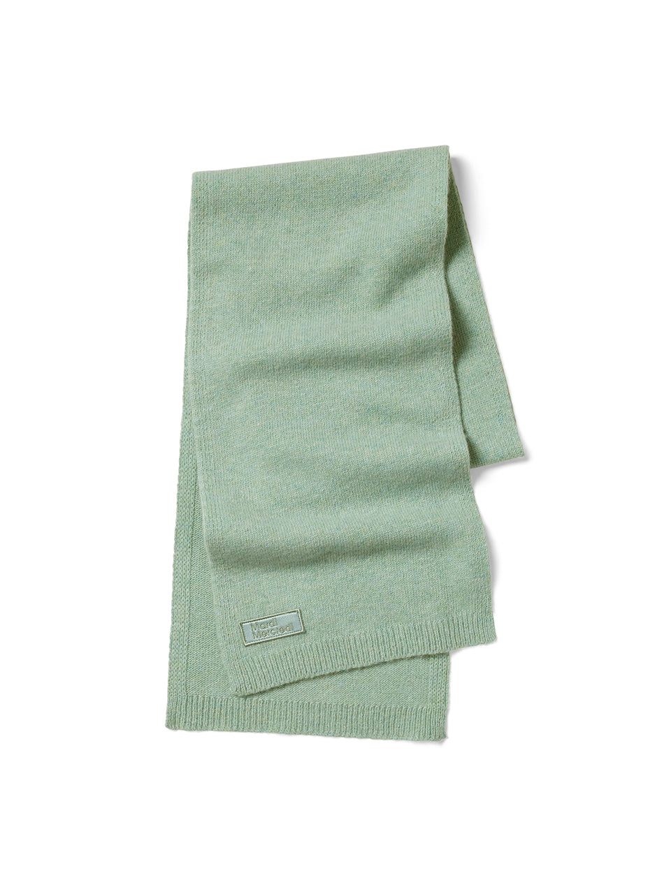 WOOL MUFFLER SQUARE LOGO_MINT