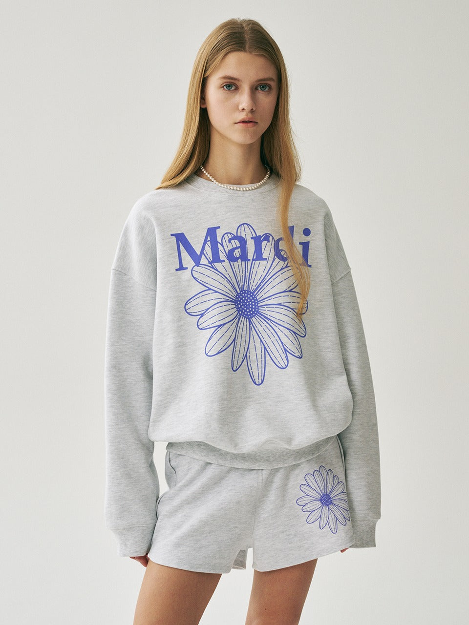 SWEATSHIRT FLOWERMARDI_HEATHER PURPLE