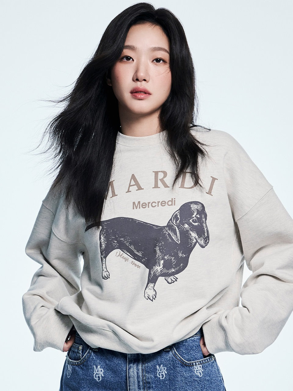 SWEATSHIRT DDANJI_OATMEAL TAUPE