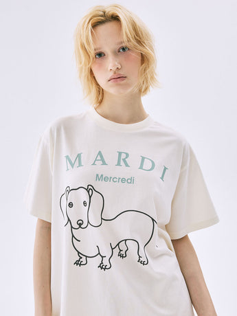 TSHIRT DDANJI CH.06_CREAM MOSSGREEN