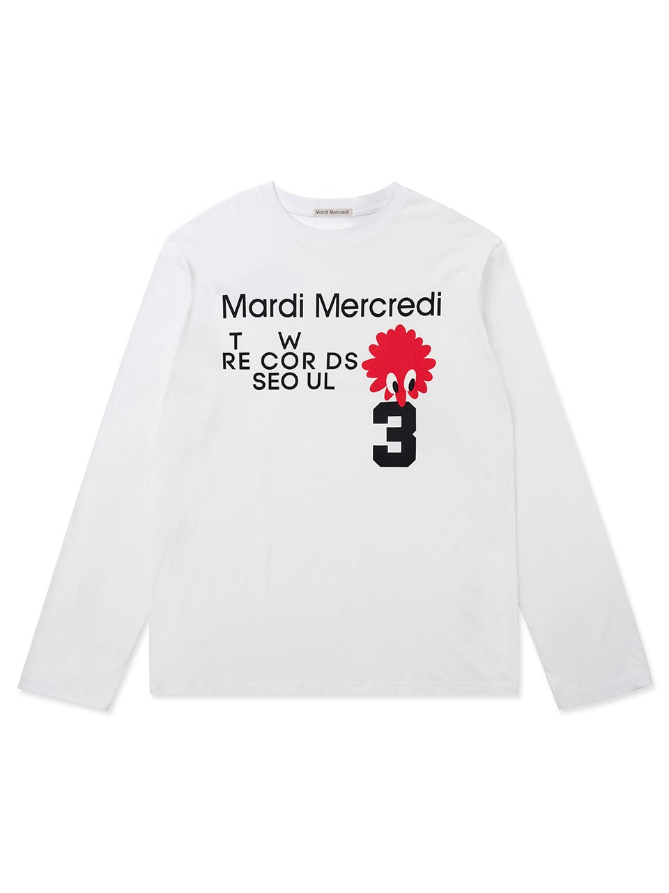 UNISEX TSHIRT LONG SLEEVE NO3. FLOWER MAN_WHITE