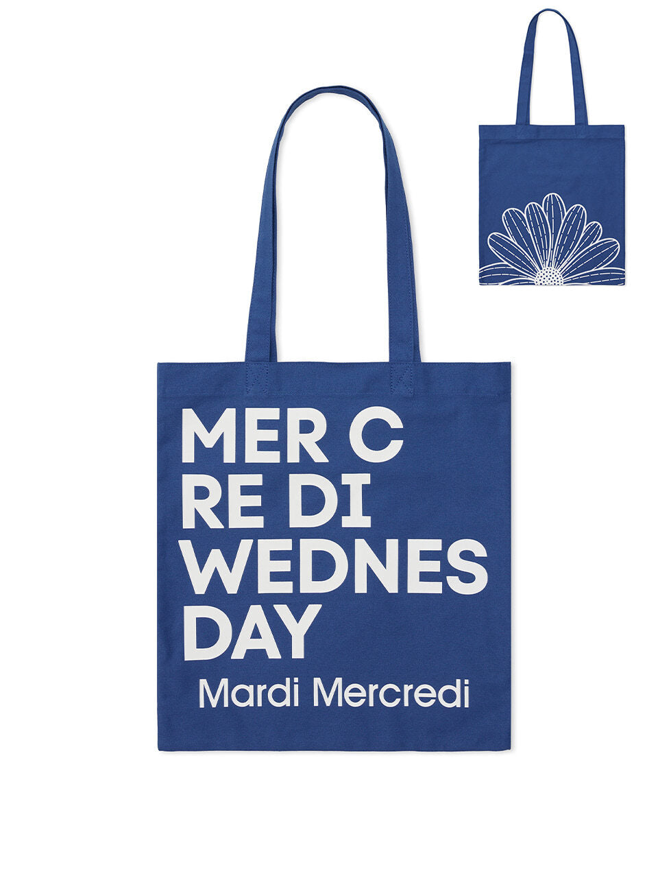 CANVAS BAG FLOWER DU MERCREDI_VIVIDBLUE WHITE